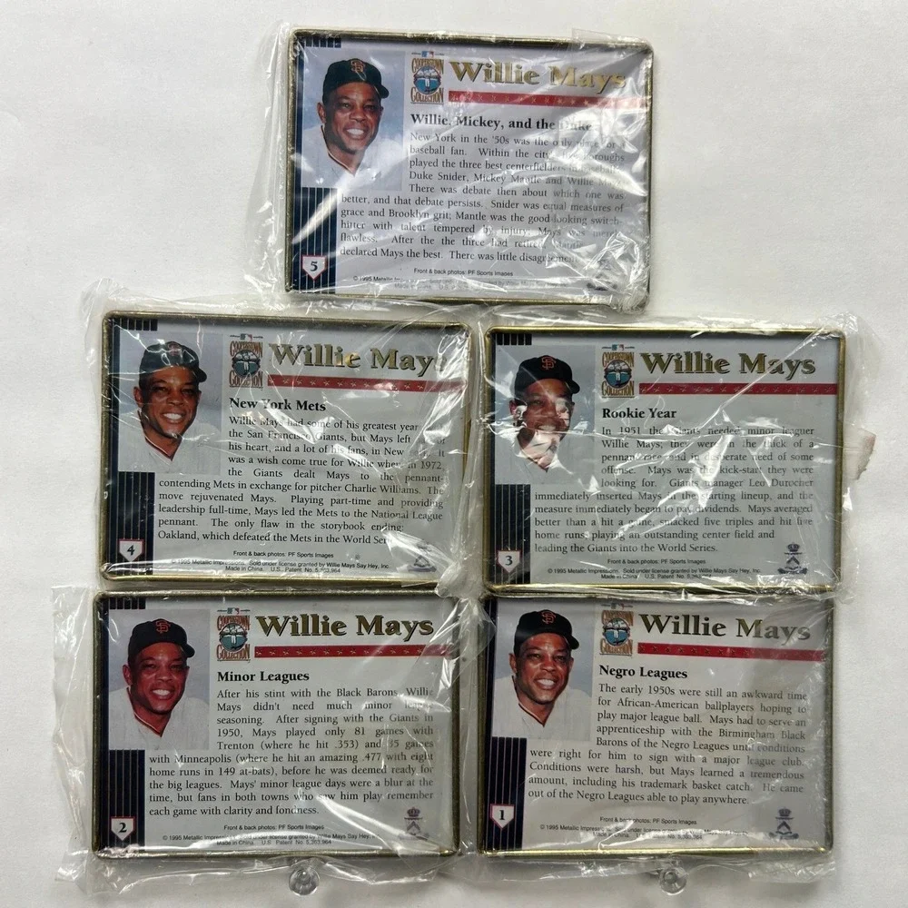 Metallic Impressions Willie Mays Embossed Metal Cards Tin 1995 MLB Retro